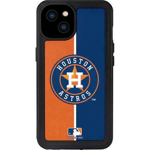 MLB Houston Astros Split iPhone 15 Plus Waterproof Case